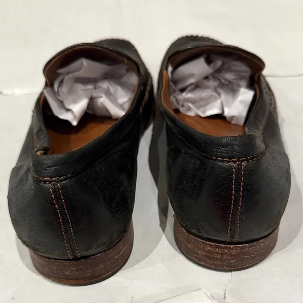 Trask Black Leather Loafers